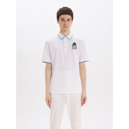 GOLFICKERS White Collection Man 高爾夫球服運(yùn)動翻領(lǐng)POLOT恤運(yùn)動涼感上衣 白色 M