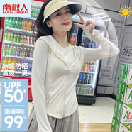 南極人官網(wǎng)方艦店旗官網(wǎng)2025新款冰絲防曬衣女款夏季戶外修身運(yùn)動(dòng)瑜伽服開(kāi)衫外套 白色(修身顯瘦) M