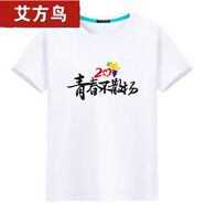艾方鳥(niǎo)（AIFANGNIAO）同學(xué)聚會(huì)10周年20年30年畢業(yè)紀(jì)念班服圓領(lǐng)文化衫diy 白T20年青春 3XL (165-185斤) duan袖