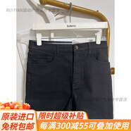 班尼路（Baleno）新品女裝牛仔短褲高腰休閑潮流寬松短褲女官方旗艦 黑色 S