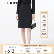 PORTS寶姿女裝秋冬新品中裙ALL9S002JWP052 BLACK XS (2)