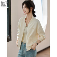 她享短外套女春秋短款棒球服外套韓版夾克開衫上衣休閑外套T143U2035