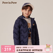 PawinPaw【三防松軟小熊】卡通小熊童裝秋冬新男女童輕薄羽絨服 Navy藏青色/59 120 cm 充絨量53.4g