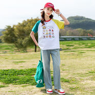 未來之星（FUTURE STAR）女童夏裝套裝運(yùn)動(dòng)中大童新款洋氣女孩兒童休閑時(shí)髦兩件套 【未來之星】圖片色套裝 120  關(guān)注收藏優(yōu)先發(fā)貨