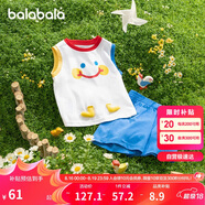 巴拉巴拉寶寶短袖套裝男童T恤夏裝兒童褲子2024童裝洋氣208224119103