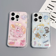 其他家可旋轉支架情侶款適用三星s24ultra手機保護殼S20fe/Note20可愛(ài)A5 旋轉狗狗（殼）旋轉狗架 三星Galaxy A54