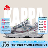 KAPPA卡帕男鞋網(wǎng)面運(yùn)動(dòng)鞋男夏季新款網(wǎng)鞋透氣休閑老爹鞋子男薄款跑步鞋 冷灰色/新年紅 40