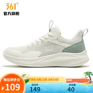 361°女鞋運(yùn)動鞋秋季新款女常規(guī)跑鞋 羽毛白/淺煙綠 38