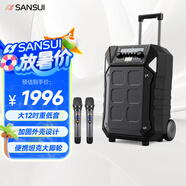 山水（SANSUI）戶外K歌專用音響廣場(chǎng)舞拉桿音響室外演出重低音智能無(wú)線麥克風(fēng)12英寸D12電木吉他民謠樂(lè)器音箱
