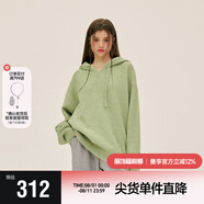 英克斯（inxx）Standby 潮牌連帽毛衣男oversize慵懶針織衫套頭帽衫連帽針織衫 綠色 M