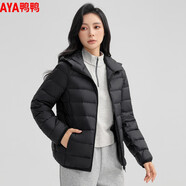鴨鴨（YAYA）短款羽絨服女冬裝秋冬經(jīng)典輕薄連帽保暖羽絨外套女式羽絨服