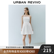 UR2025夏季新款女裝波嬉風(fēng)系帶花苞吊帶連衣裙UYU750021 本白 XL