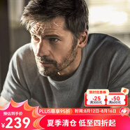 AKSERIES【商場同款】AK男裝衣多穿復(fù)古華夫格全棉透氣短袖t恤男1900334 花灰 M