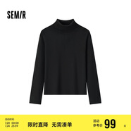 森馬（Semir）森柔毛衫|毛衣女基礎(chǔ)款高領(lǐng)緊身2024冬季純色套頭衫109724107011