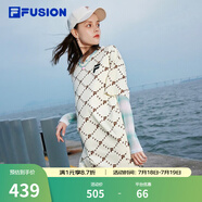 FILA FUSION 斐樂潮牌女子針織連衣裙夏新款寬松潮流運(yùn)動裙子 仿古白-IV（寬松版型） L 170/88A