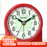 SEIKO 日本精工鬧鐘兒童創(chuàng)意貪睡鬧鈴個(gè)性簡(jiǎn)約家用床頭學(xué)生可愛小鬧鐘 QHE177R  (夜光款）