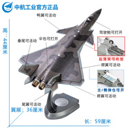 中航工業(yè)1:72殲20戰(zhàn)斗機(jī)航模中航空飛機(jī)合金收藏軍事模型擺件禮品 紙盒1：35殲20S【雙座專業(yè)版】