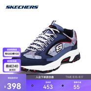斯凱奇Skechers男威神V明星同款老爹鞋51286海軍藍色/灰色NVGY 42.5 