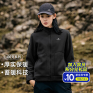 拓路者搖粒絨外套女立領(lǐng)秋冬季定制抓絨衣內(nèi)膽加厚保暖夾克戶外休閑上衣 黑色 M