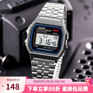 卡西歐（CASIO）手表 小春同款 情侶經(jīng)典復(fù)古小方塊 時尚學(xué)生表小金表 A159WA-N1D(made in japan)
