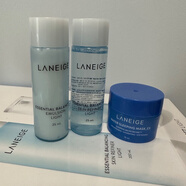 LANEIGE蘭芝水衡透潤細(xì)膚露爽膚水柔膚水200ml保濕乳液120ml滋潤補水韓國 小樣三件套（清潤型）