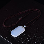 空悟白瑪瑙無(wú)事牌吊墜水晶玉石玉髓項鏈掛件男女款名字刻字訂制 吊墜款