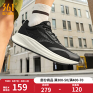 361度運(yùn)動(dòng)鞋男鞋飛翼4網(wǎng)面透氣黑色通勤鞋緩震回彈跑步鞋耐磨鞋子男 曜石黑/羽毛白【夏季網(wǎng)布】 39