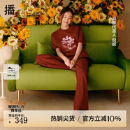 播高腰直筒褲女商場(chǎng)同款2024夏休閑寬松慵懶顯瘦山本褲BDR2KD1023 O90熔巖 XS