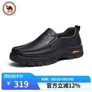 駱駝牌商務(wù)休閑皮鞋男套腳樂(lè )福鞋軟皮軟底經(jīng)典男鞋 P13A211016 黑色 41
