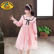 G.DUCKKIDS公主裙女童禮服2025秋裝新款洋氣兒童春秋連衣裙童裝大童秋款裙子 L02長(cháng)袖粉色 150 cm