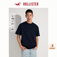 HOLLISTER【涼感】25夏新款純色簡(jiǎn)約風(fēng)情侶T恤男裝女裝KI324-4166 海軍藍 XS (170/84A)