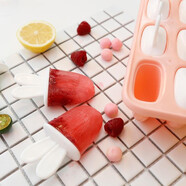 茶花冰棒模具冰棍模冰棒模型自制雪糕冰淇淋PP塑料模具 顏色隨機 兔子款冰棒模（6支）