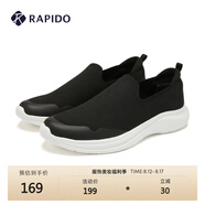 Rapido靂霹道春秋新款情侶款簡(jiǎn)約休閑鞋舒適輕便健步鞋CQ4ZK3S10 黑色 37