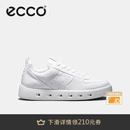 愛步（ECCO）板鞋男鞋 男士休閑鞋小白鞋拼色厚底牛皮明星同款 街頭720 520814 白色52081401007 44