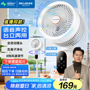 美菱（MeiLing）電風(fēng)扇/循環(huán)扇/落地扇/交流定頻/臺(tái)立地三用對(duì)流風(fēng)扇全自動(dòng)搖頭AI語(yǔ)音遙控定時(shí)MPF-DG2689Pro白色