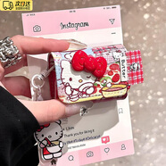 airpods4保護套防摔HelloKitty可愛(ài)耳機保護套高顏值立體皮質(zhì)翻蓋 【HelloKitty-帶掛件】 Airpods 4代