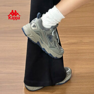 卡帕（Kappa）官方羽翼背靠背老爹鞋女秋季厚底增高休閑運(yùn)動鞋子女 香草綠 36.5