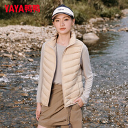 鴨鴨（YAYA）秋冬輕薄羽絨服女馬甲輕薄短款背心休閑保暖鴨絨輕便馬夾