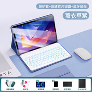 Qise【豪華六件套】適用紅米Pad2鍵盤保護(hù)套11英寸新款紅米R(shí)edmiPad2鍵盤可拆卸藍(lán)牙觸控鍵盤鼠標(biāo)套裝 熏衣紫【背光款】保護(hù)套+鍵盤+鼠標(biāo)+鋼化膜+觸屏筆 紅米Pad2【11英寸】專用