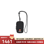 高田賢三（KENZO）凱卓 花朵貼片字母Logo印花 尼龍 單肩斜挎手機(jī)包 男款 黑色 基礎(chǔ)裝(包+防塵袋)