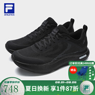 斐樂（FILA）官方男鞋NUVOLE JOG路跑鞋2025夏柔云健步鞋運(yùn)動鞋 駿馬黑-BB 42.5