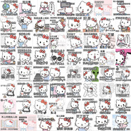 QKX章魚(yú)哥表情包貼紙卡通勵志學(xué)習搞笑貼畫(huà)海綿寶寶手機裝飾陰陽(yáng)怪氣凱蒂沙雕封口貼畫(huà)可愛(ài)hellokitty 搞怪表情包貼紙【62張陰陽(yáng)怪氣小貓】