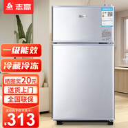 志高（CHIGO）小冰箱迷你小型家用冷藏冷凍兩用宿舍出租房用雙門辦公室電冰箱節(jié)能省電 【一級能效】58L銀色【三天約一度電】