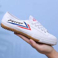 大博文正品大博文武術(shù)鞋體考鞋跆拳道鞋學(xué)生散打訓練鞋運動(dòng)鞋防滑田徑鞋 大博文-白色-經(jīng)典款 34 (220mm)