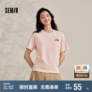 森馬[涼感T]觀園吉聯(lián)名短袖T恤女抗菌寬松熊貓夏裝潮109324100013