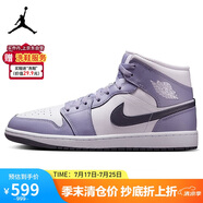 耐克男子籃球鞋AJ1 JORDAN 1 MID運(yùn)動鞋DQ8426-145白紫42.5