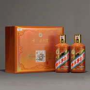茅臺（MOUTAI）生肖禮盒裝2瓶蛇年茅臺馬羊猴雞狗豬鼠?；⑼谬埳呙┦詹厮投Y375ml 53度375mL*8瓶4盒原箱龍年生肖