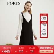 PORTS寶姿女裝 秋冬背帶裙SL9D009LWF033 黑色 M (6)