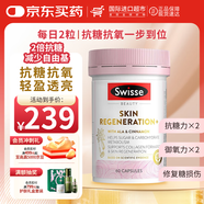 Swisse斯維詩美白抗氧化2倍抗糖祛黃提亮減少膠原蛋白流失抗糖丸60粒 【配方升級(jí) 雙倍抗糖力】煥膚抗糖膠囊60粒