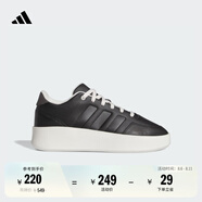 adidas MULLALY休閑厚底增高籃球板鞋男女新款阿迪達斯官方JI0382   一號黑/碳黑/白   41